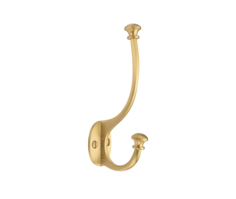 Heritage Brass Satin Brass Ball Hat And Coat Hook | V1052-SB