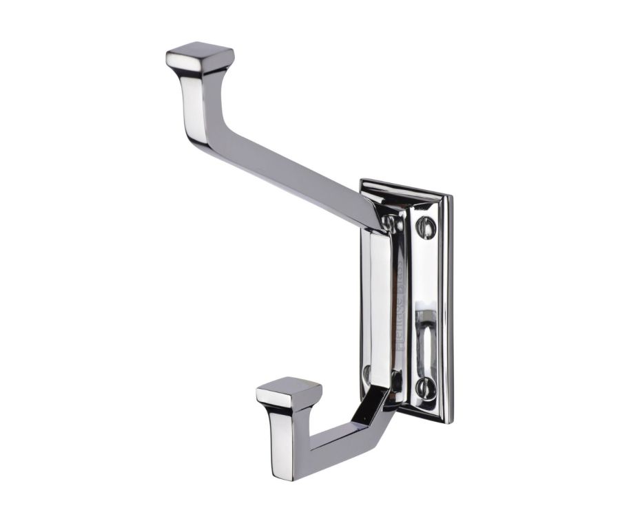Heritage Brass Polished Chrome Rectangular Hat and Coat Hook | V1053-PC