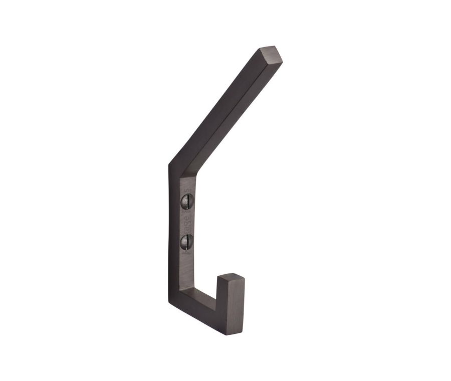 Heritage Brass Matt Bronze Square Double Hat and Coat Hook | V1055-MB