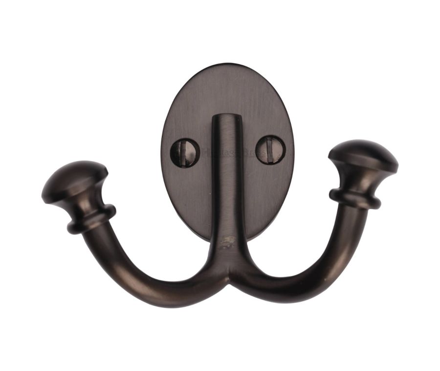 Heritage Brass Matt Bronze  Ball Double Hook  |  V1063-MB
