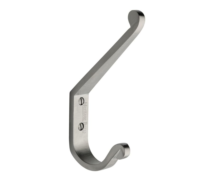 Heritage Brass Satin Chrome Angular Hat & Coat Hook | V1066-SC