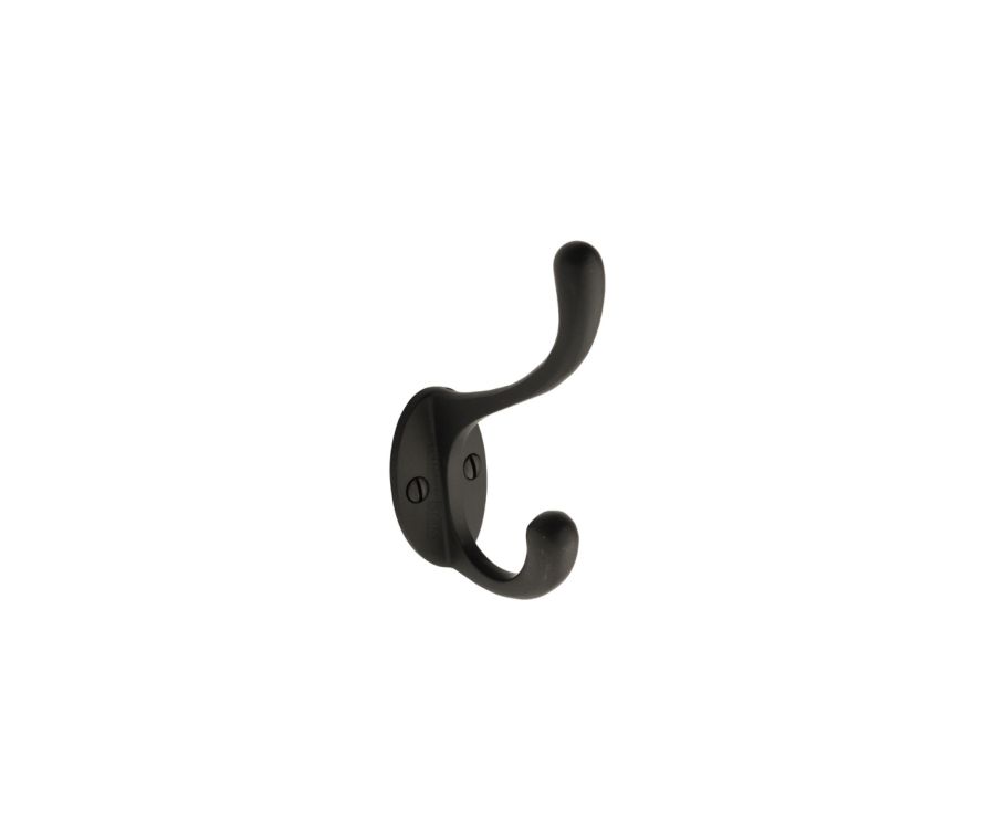 Heritage Brass Matt Black Classic Hat & Coat Hook | V1068 100-BKMT