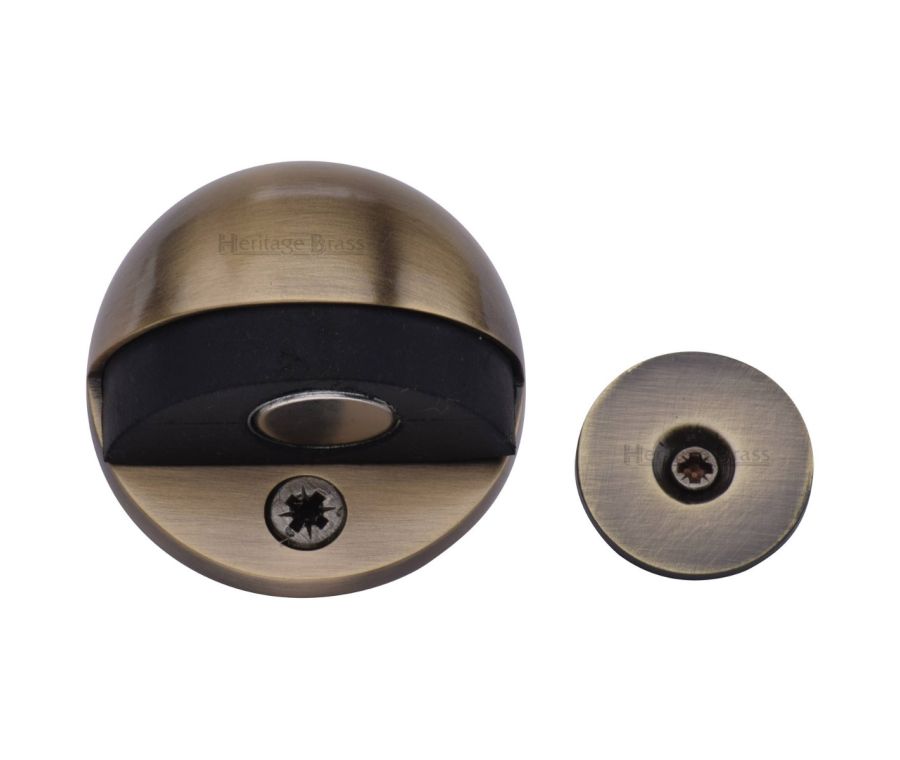 Heritage Brass Antique Brass Round Shielded Magnetic Door Stop | V1080 MAG-AT