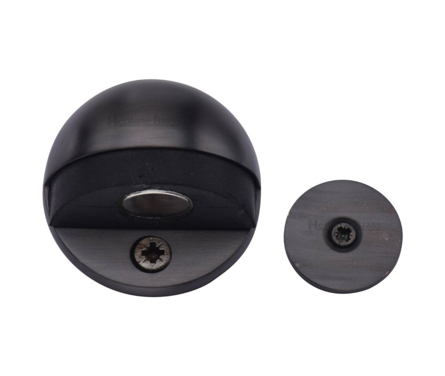 Heritage Brass Matt Bronze Round Shielded Magnetic Door Stop  | V1080 MAG-MB