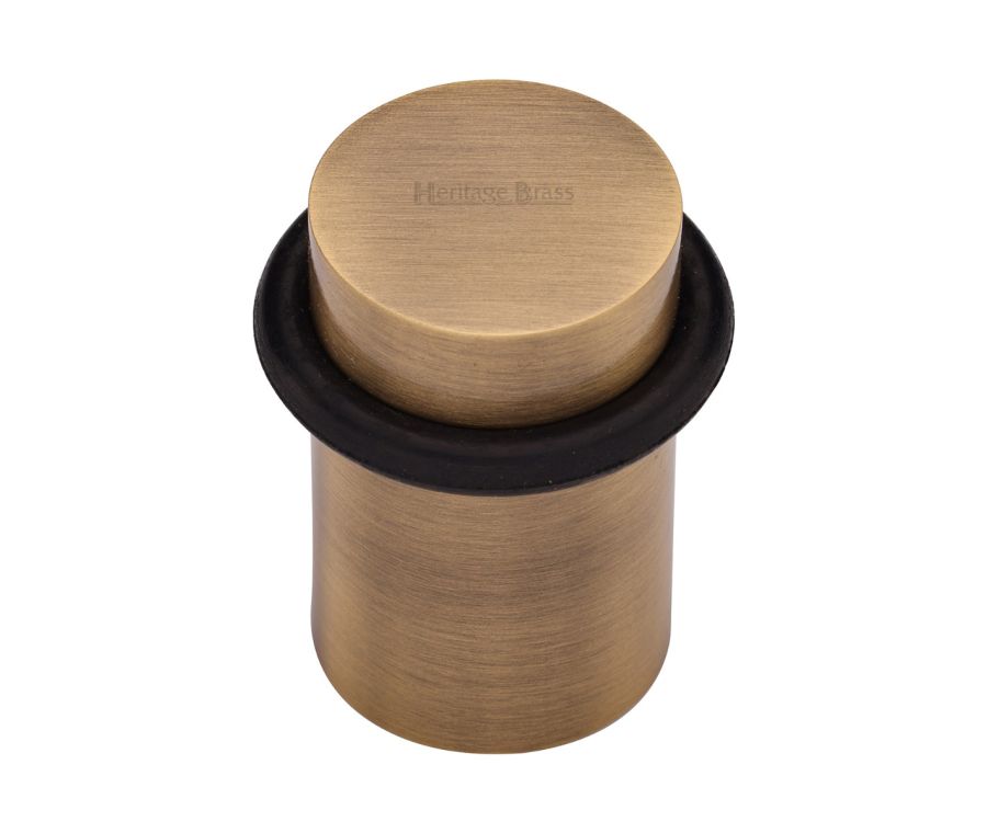 Heritage Brass Antique Brass Round Door Stop  | V1083-AT