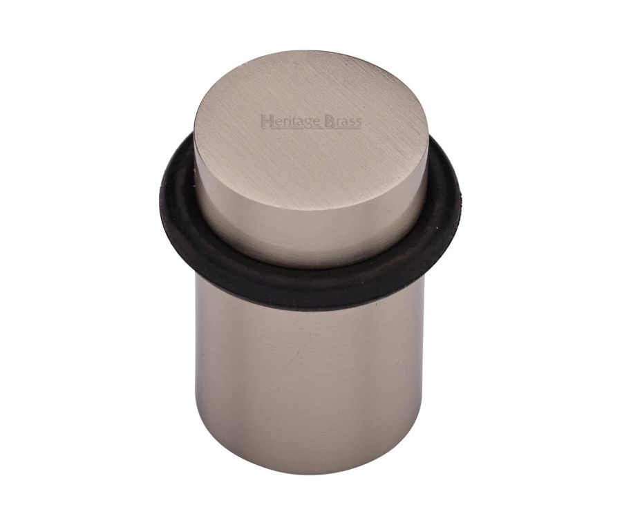 Heritage Brass Satin Nickel Round Door Stop | V1083-SN