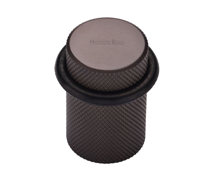 Heritage Brass Matt Bronze Round Door Stop Knurled | V1085-MB