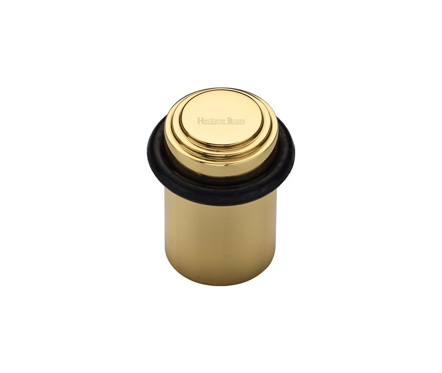 Heritage Brass Polished Brass Round Door Stop Stepped | V1086-PB