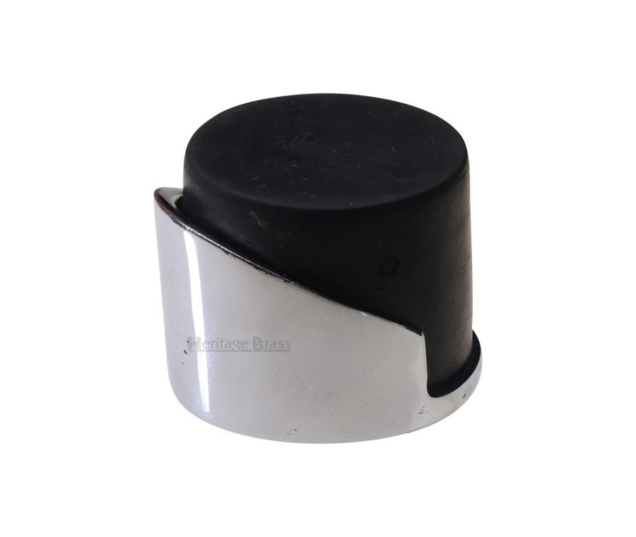 Heritage Brass Polished Chrome Round Floor Mounted Door Stop | V1087-PC