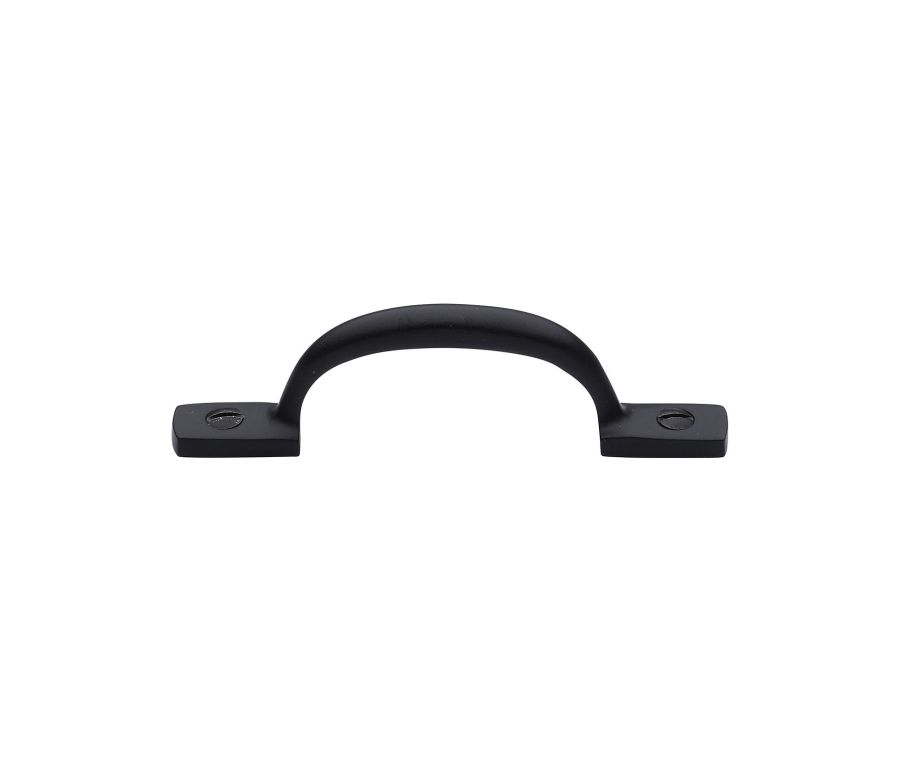Heritage Brass Matt Black Russell Cabinet Pull Handle 102mm