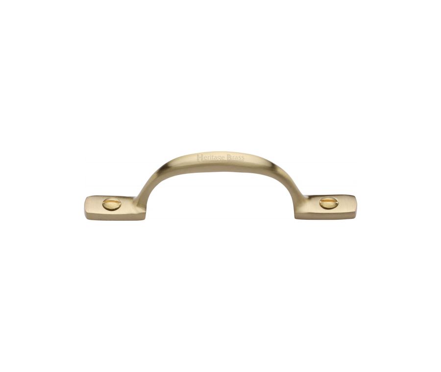 Heritage Brass Satin Brass Russell Cabinet Pull Handle 102mm