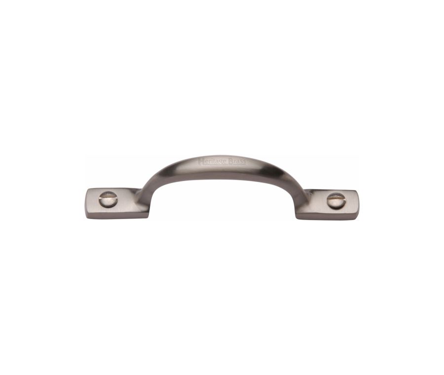 Heritage Brass Satin Nickel Russell Cabinet Pull Handle 102mm