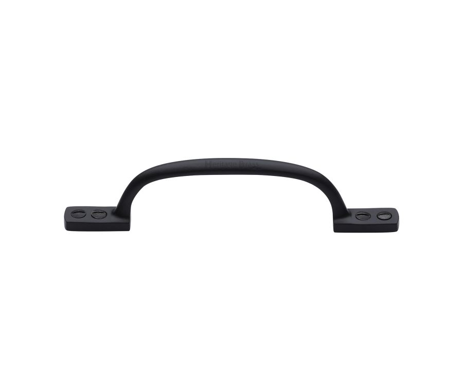 Heritage Brass Matt Black Russell Cabinet Pull Handle 152mm