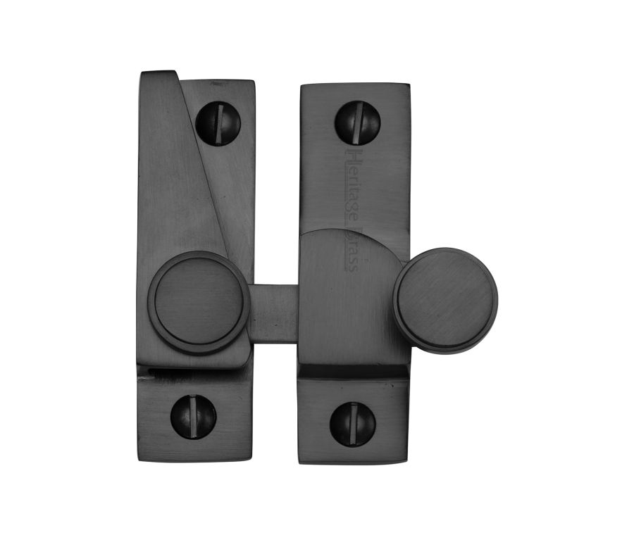 Heritage Brass Matt Black Sash Fastener - V1106