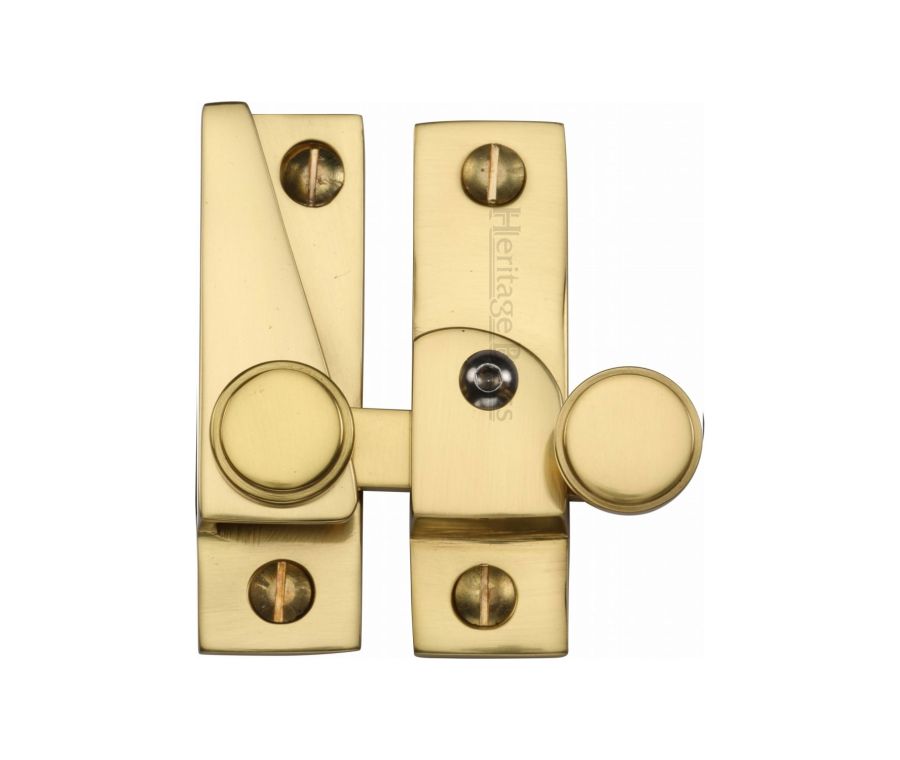 Heritage Brass Unlacquered Brass Sash Fastener Lockable - V1106L