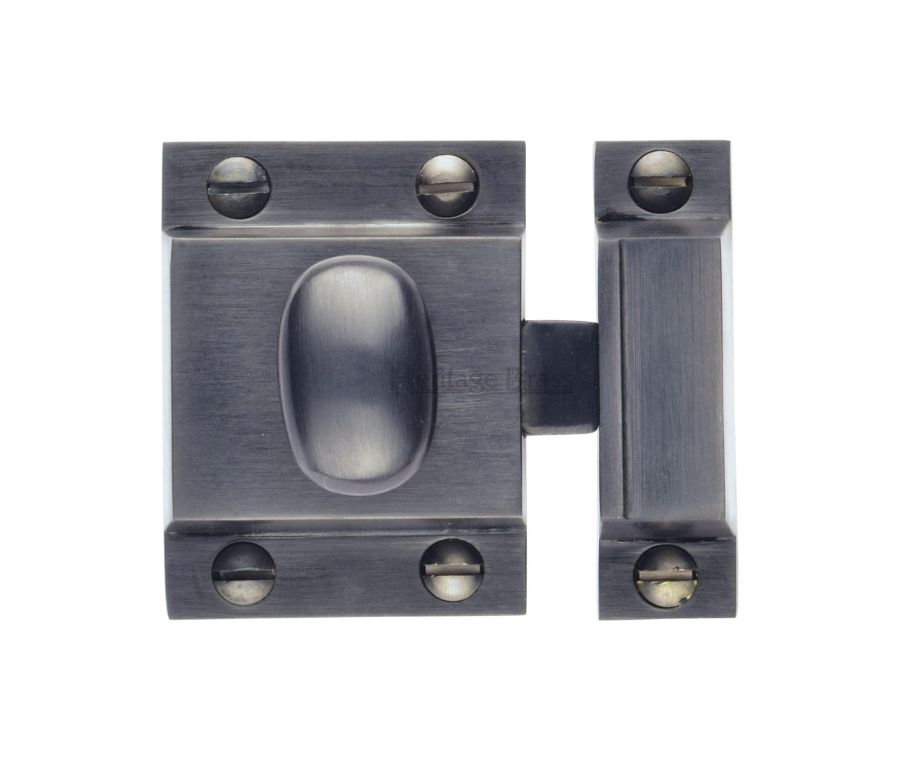 Heritage Brass Matt Black Oval Turn Cupboard Latch