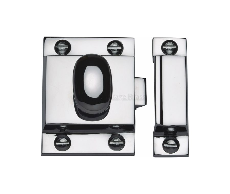 Heritage Brass Polished Chrome Oval Turn Cupboard Latch