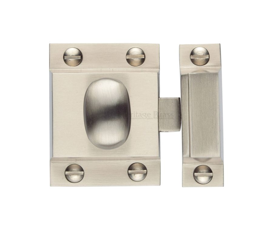 Heritage Brass Satin Nickel Oval Turn Cupboard Latch