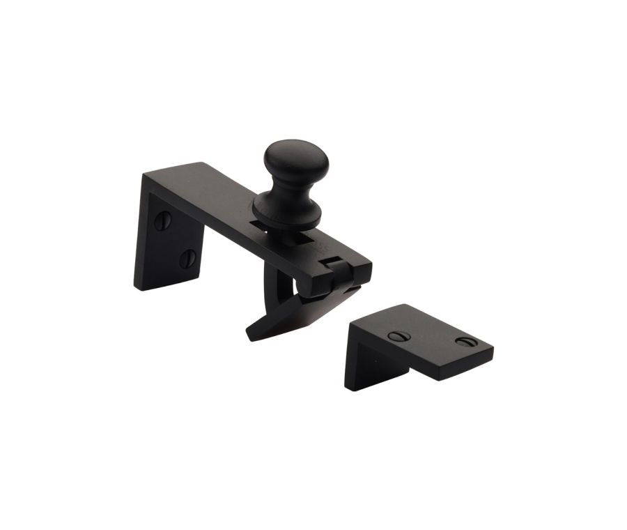 Heritage Brass Matt Black Counter Flap Catch | V1113-BKMT