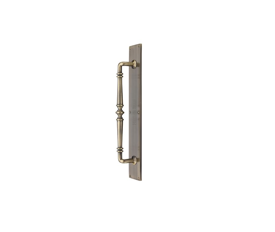 Heritage Brass Antique Brass Avon Door Pull Handle on Plate 500mm