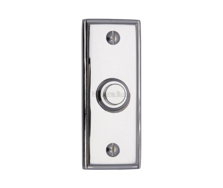 Heritage Brass Polished Chrome Oblong Bell Push