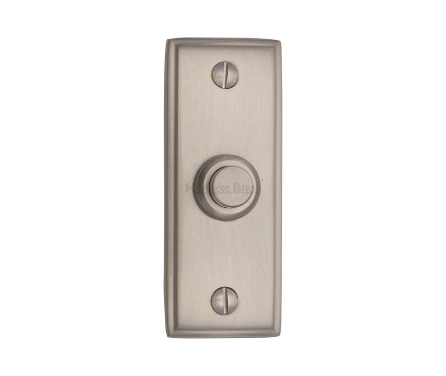 Heritage Brass Satin Nickel Oblong Bell Push