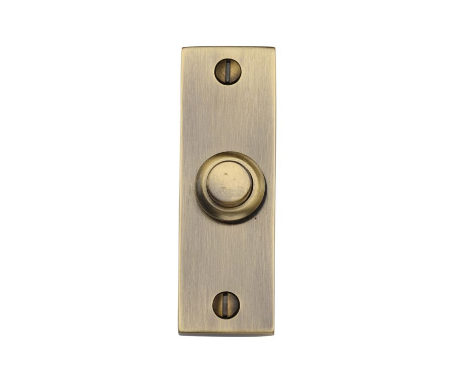 Heritage Brass Antique Brass Rectangular Bell Push