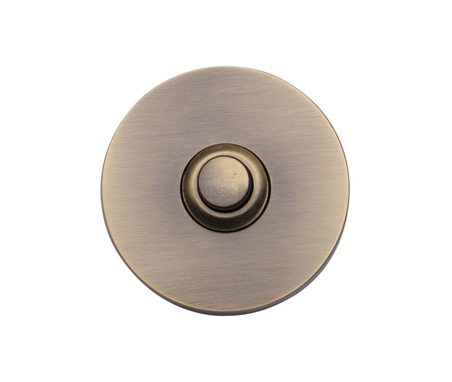 Heritage Brass Antique Brass Round Bell Push
