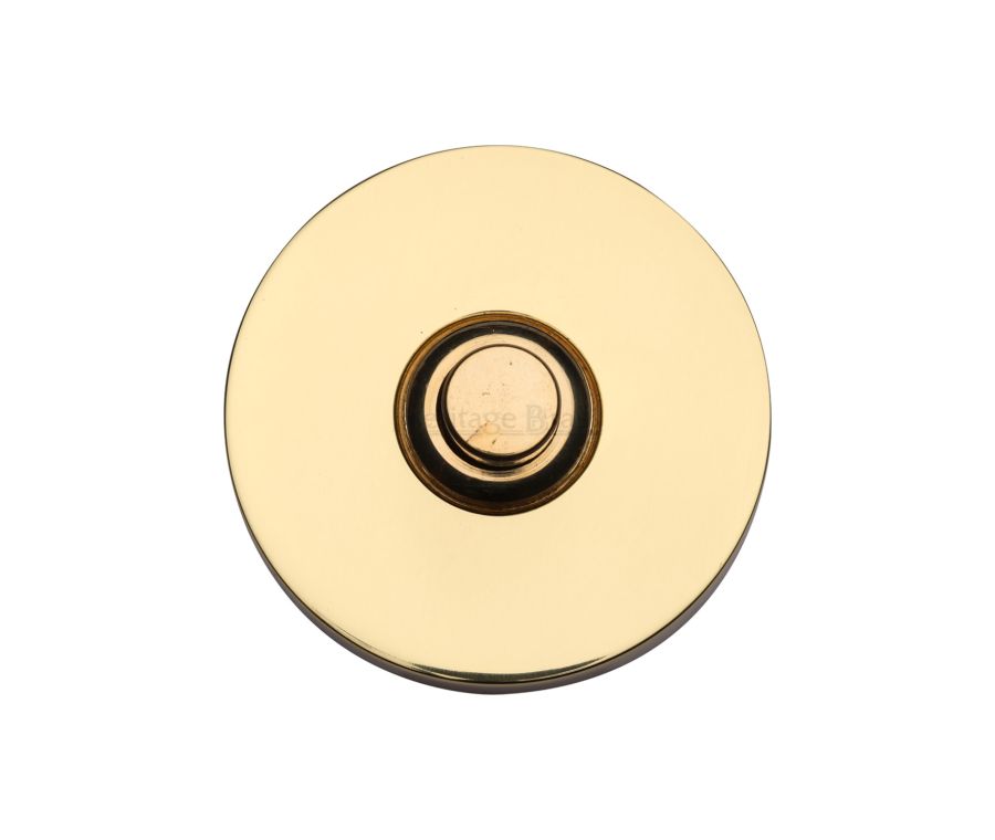 Heritage Brass Polished Brass Round Bell Push