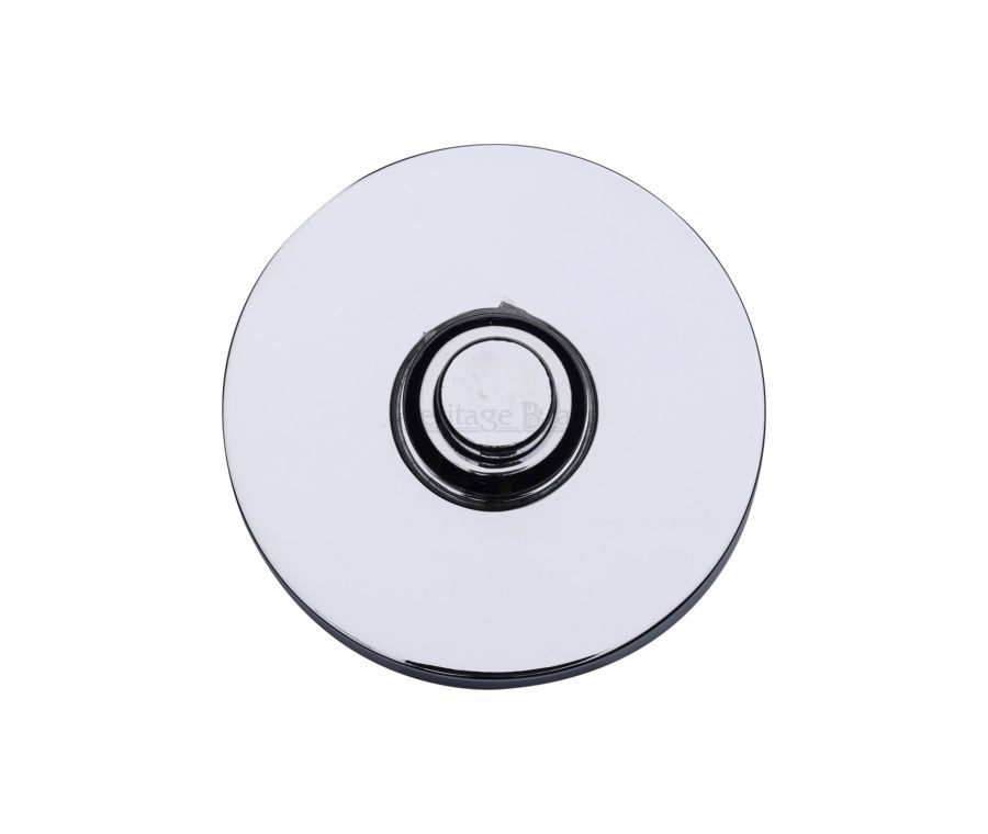 Heritage Brass Polished Chrome Round Bell Push