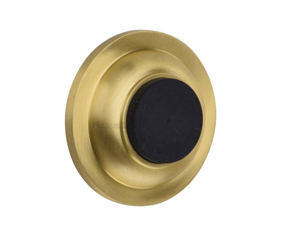 Heritage Brass Satin Brass Wall Mounted Door Stop | V1194-SB