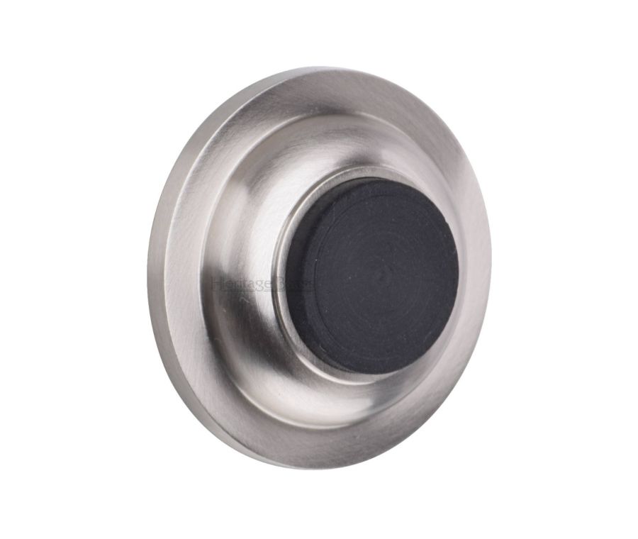 Heritage Brass Satin Nickel Wall Mounted Door Stop | V1194-SN