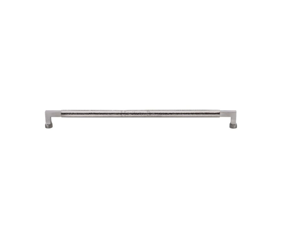 Heritage Brass Satin Nickel 330mm Bauhaus Hammered Pull Handle  |  V1317 330-SN