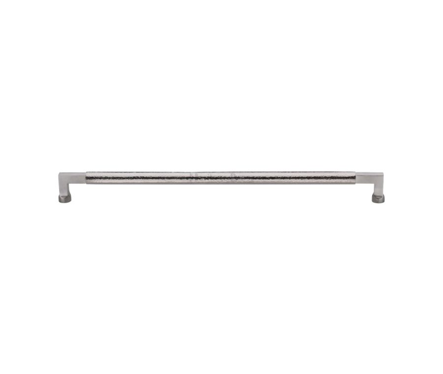 Heritage Brass Satin Nickel 483mm Bauhaus Hammered Pull Handle  |  V1317 483-SN