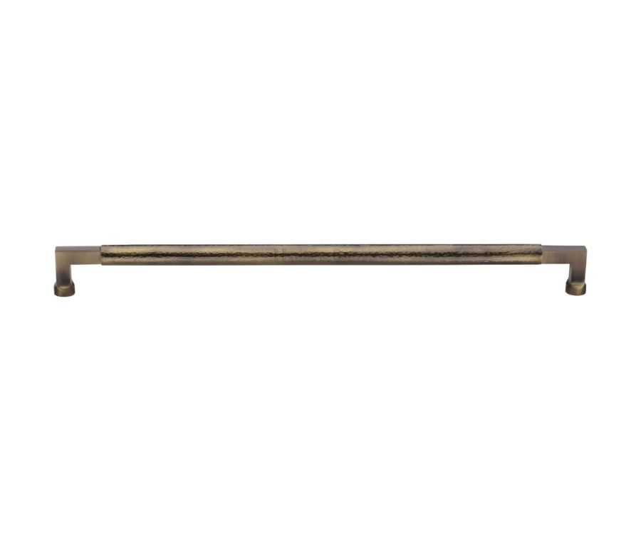 Heritage Brass Antique Brass 635mm Bauhaus Hammered Pull Handle | V1317 635-AT