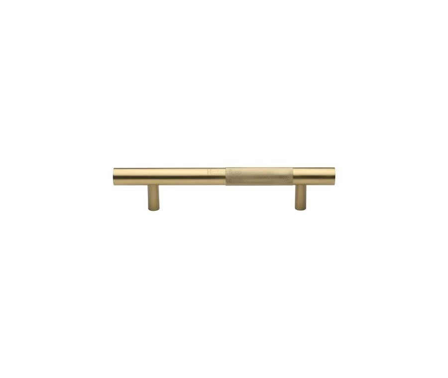 Heritage Brass Satin Brass Knurled Bar Door Pull Handle 305mm