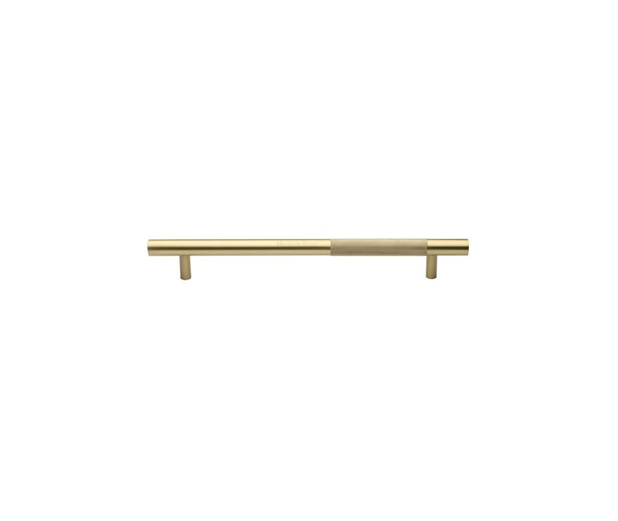 Heritage Brass Satin Brass Knurled Bar Door Pull Handle 457mm