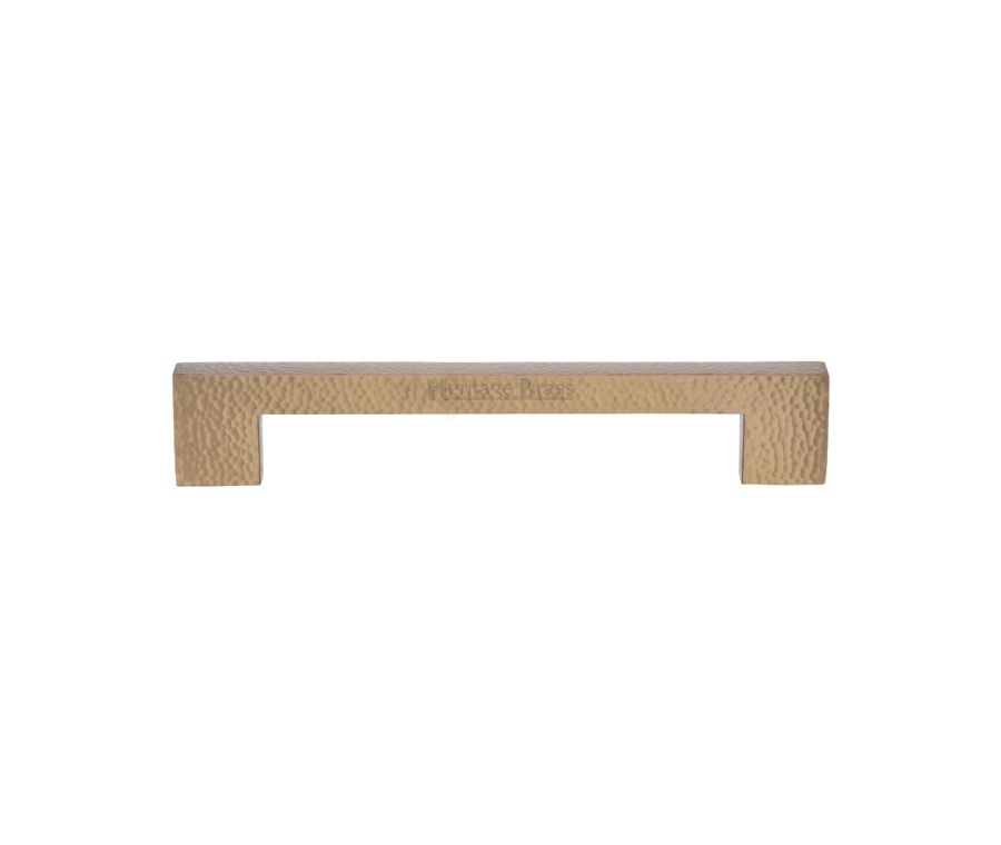 Heritage Brass Satin Brass 305mm Metro Hammered Pull Handle | V1395 305-SB