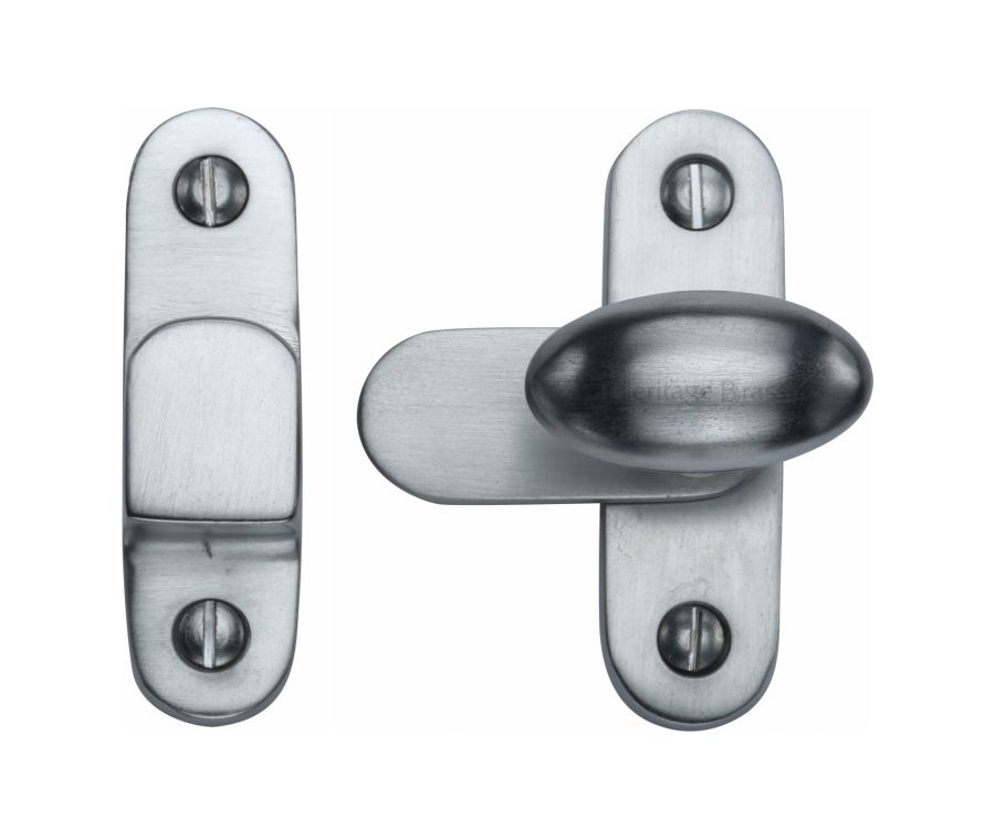 Heritage Brass Satin Chrome Hook and Plate Fastener