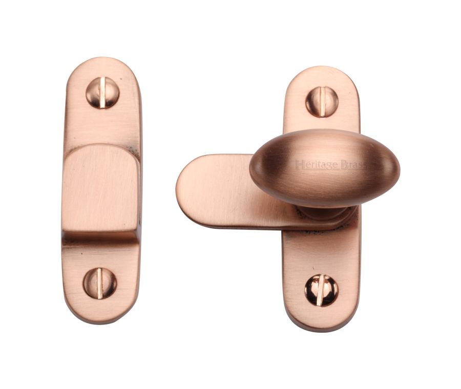 Heritage Brass Satin Rose Gold Hook and Plate Fastener