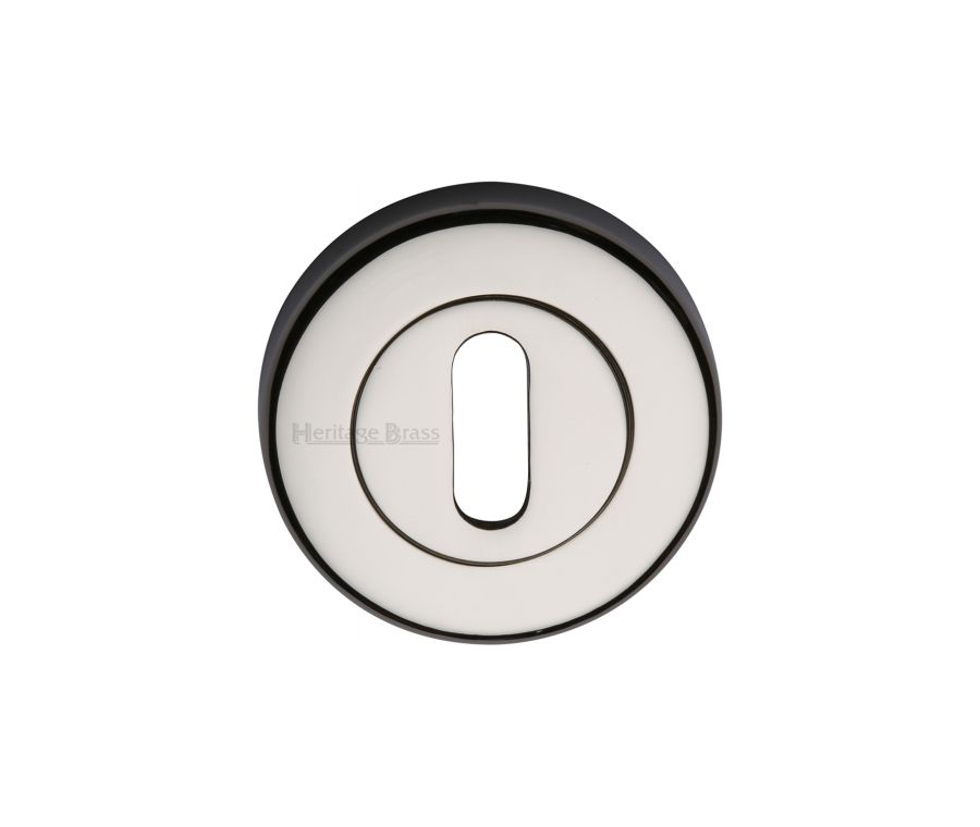 Polished Nickel Finish Standard Key Escutcheon Round - V4000