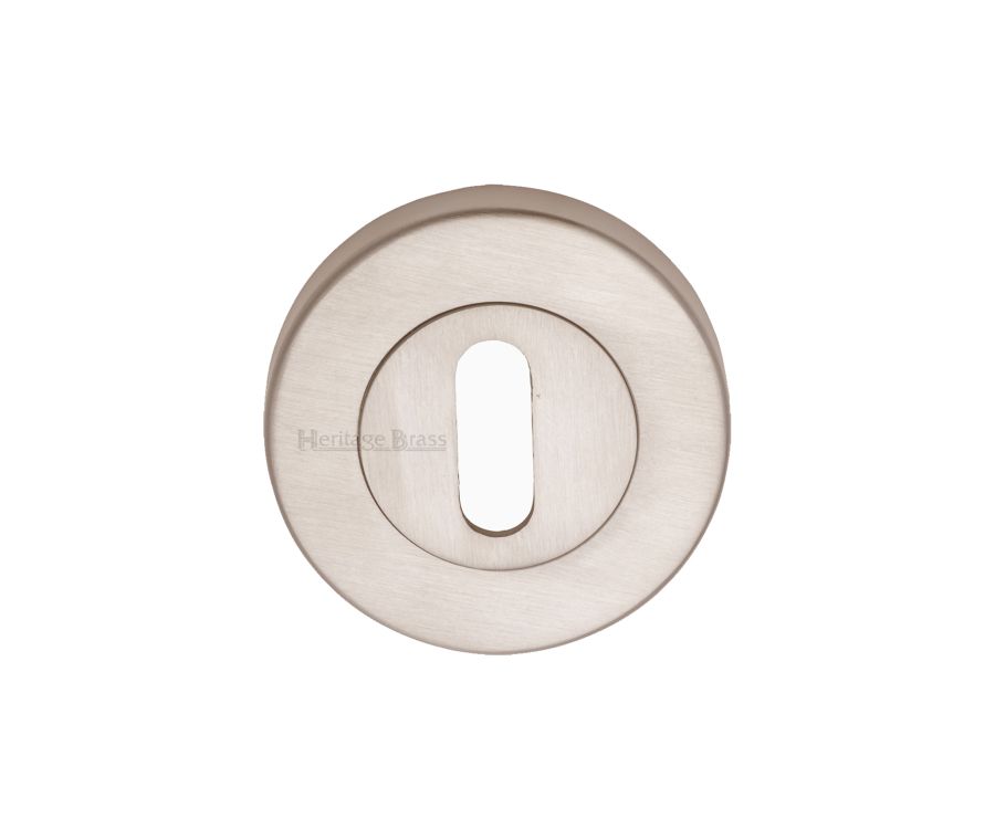 Satin Nickel Standard Key Escutcheon Round - V4000