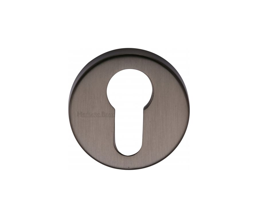 Matt Bronze Euro Profile Cylinder Escutcheon Round - V4008