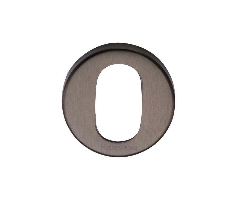 Matt Bronze Oval Profile Cylinder Escutcheon Round - V4009