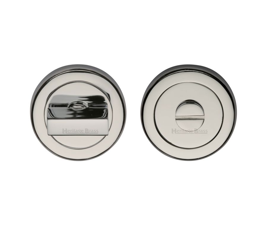 Polished Nickel Finish Round Bathroom Turn & Release - V4035 