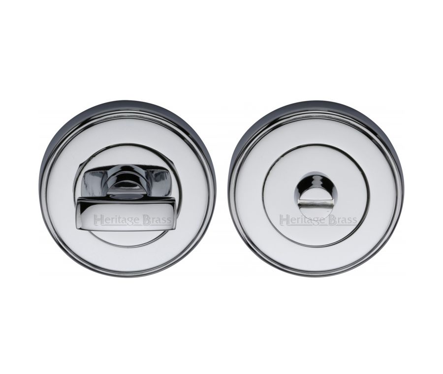 Polished Chrome Round Bathroom Turn & Release - V4040