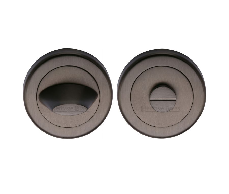 Matt Bronze Round Bathroom Turn & Release - V4043