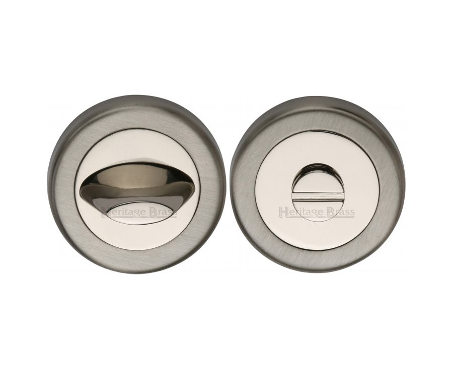 Mercury Split Finish Round Bathroom Turn & Release - V4043