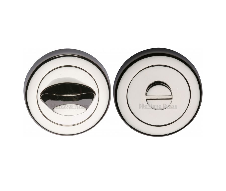 Polished Nickel Finish Round Bathroom Turn & Release - V4043
