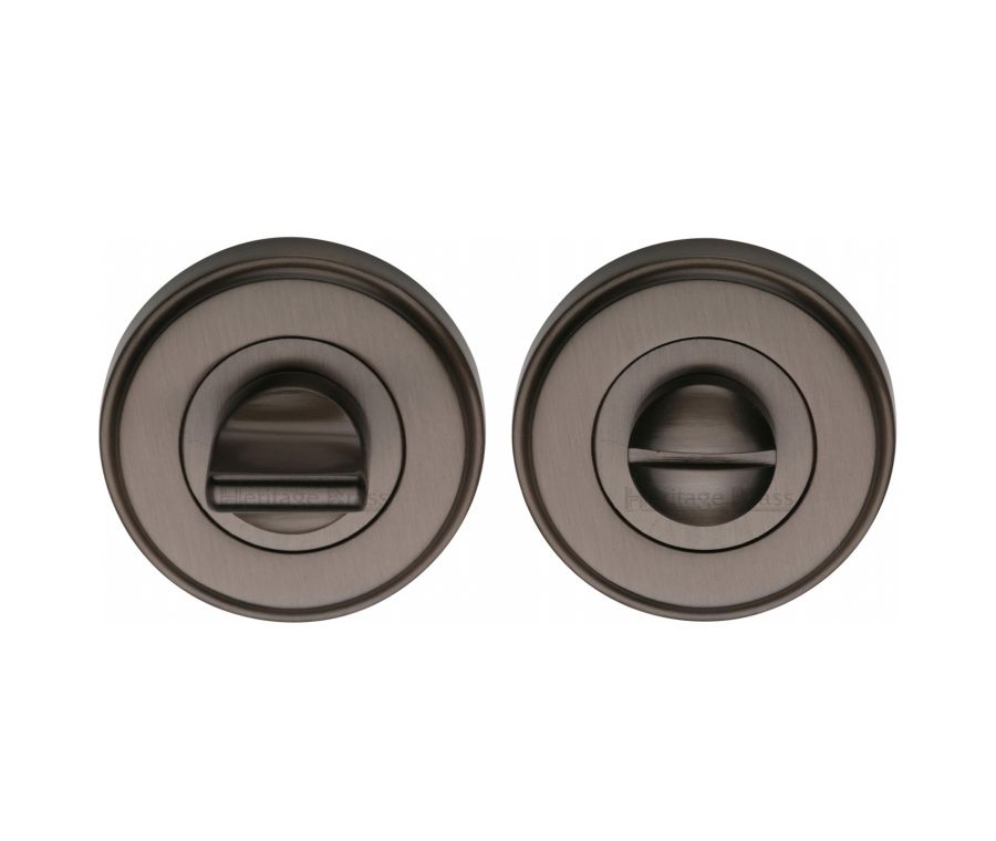 Matt Bronze Round Bathroom Turn & Release - V4045